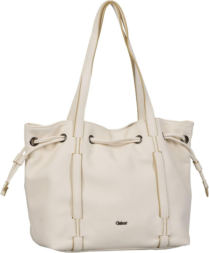 Gabor bags Malu Damen Shopper Umhängetasche Reissverschluss 34 x 18,5 x 29 Off White, 34 x 18,5 x 29