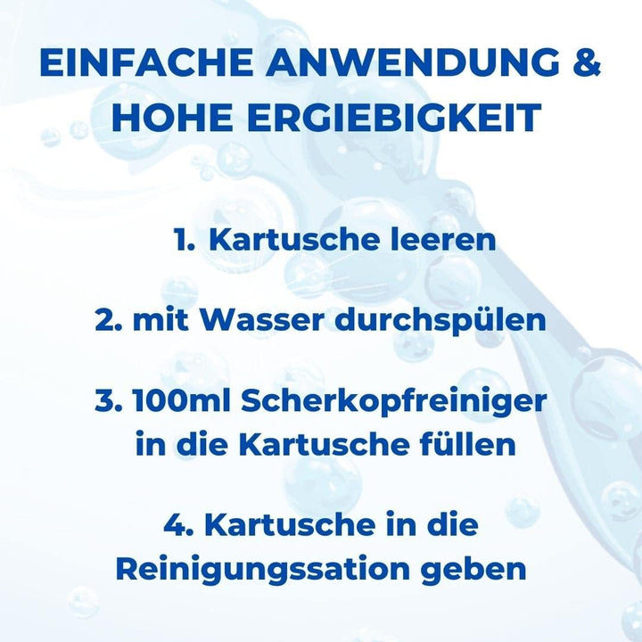 PandaCleaner Scherkopfreiniger 2.0 3er-Set 3000ml - Nachfüllflüssigkeit für Reinigungskartuschen | D