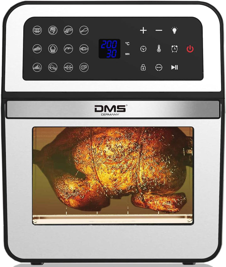 DMS XXXL 12 Liter Heissluftfritteuse Fritteuse| Backofen | Heissluftgrill | Dörrautomat | Drehgrill