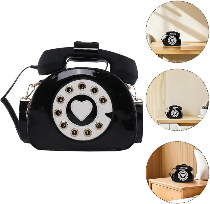 VALICLUD Umhängetasche Telefon Geformte Handtasche Retro Top Griff Tasche Neuheit Geldbörse für Frau
