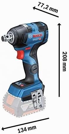 Bosch Professional 18V System Akku Drehschlagschrauber GDS 18V-200 C (max. Drehmoment 200Nm inkl. Ei