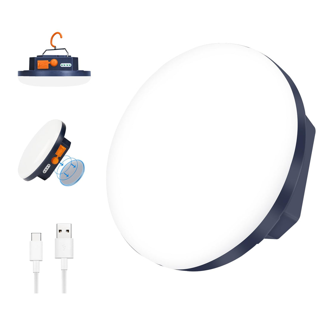 Campinglampe LED Camping Laterne mit 5600mAh Aufladbar Eingebauter Starker Magnet & Stufenlos Dimmba
