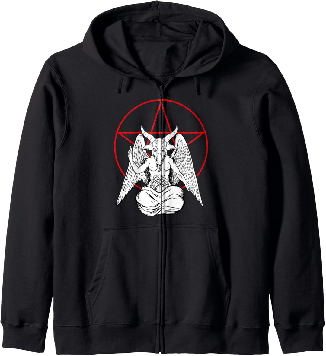 Statue Lucifer Beelzebub, rotes Siegel von Baphomet Kapuzenjacke