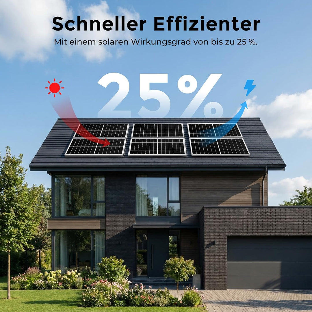 300W Solarpanel 12V Monokristallines Solarmodul, PV-Modul 25% Hoch-Effizienz solar panel für Wohnwag