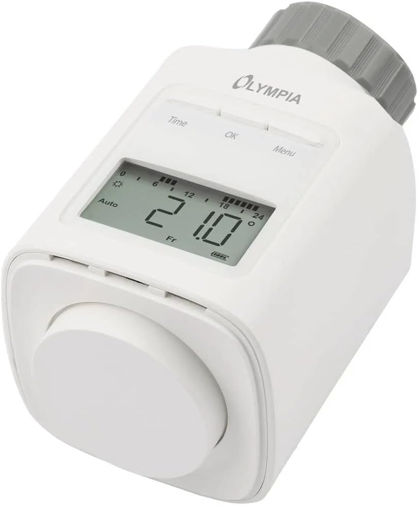 OLYMPIA HT430-23A Energiespar-Heizungsregler|9 Heiz- und Sparzeiten einstellbar|Weiss