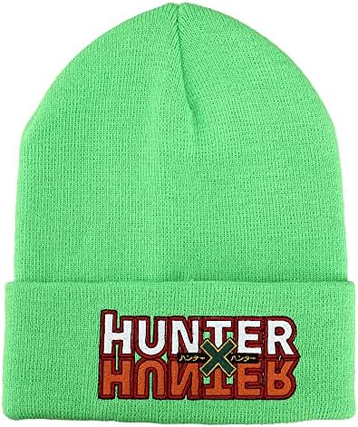 Hunter X Hunter Ribbed Knitted Green Beanie Hat Neongrün, Neongrün