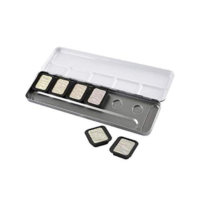 Finetec F5600 6 irisierende Künstlerfarben (Ø 30mm) im Metallkasten, 1 Stück (1er Pack)