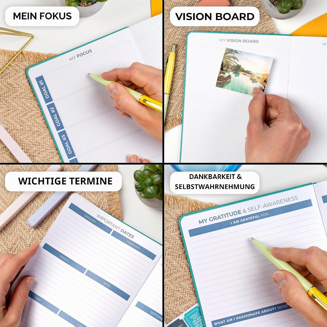 Clever Fox Planner 2. Auflage - Farbenfroher Planer für Wöchentliche und Monatliche Ziele, Zeitmanag