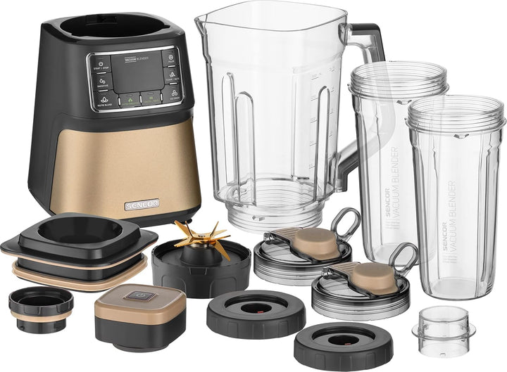 SENCOR SBU 7877CH Automatischer Vakuum-Super-Mixer, 1500 Watt, Smoothie, 7 Programme, Champagne