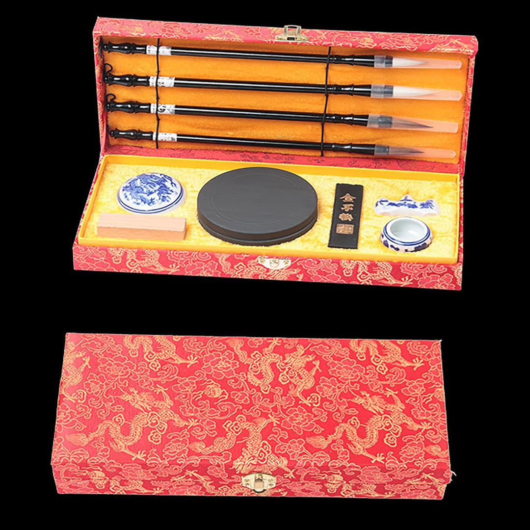 10-teilig Chinesischer Kalligraphie Pinsel Set, Chinesisch, Künstlerbedarf, Malerei Inkstone mit Chi