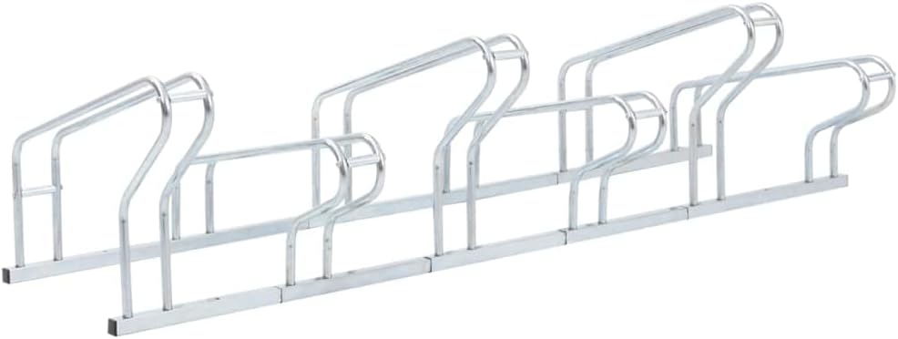 vidaXL Fahrradständer, Aufstellständer für 6 Fahrräder, Radständer Freistehend, Mehrfachständer Bode
