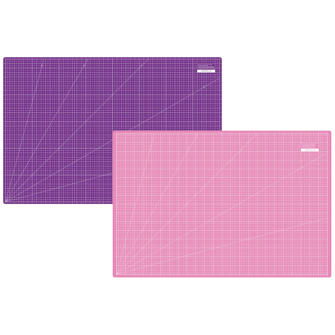 SEMPLIX Schneidematte A0 selbstheilend 120 x 80 cm Patchwork Basteln (Pink-Lila), Pink-lila