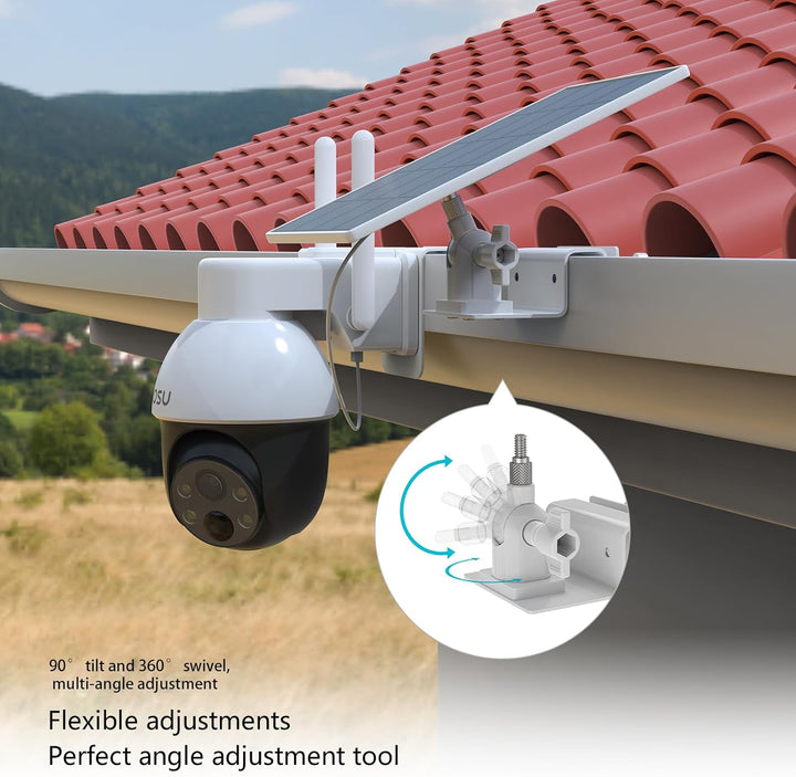 Dachrinnenhalterung für AOSU 2K/3MP Solar Überwachungskamera Aussen Akku (C9L) und AOSU 3K/5MP Überw