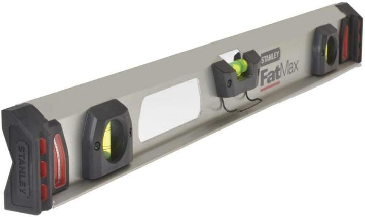 Stanley FatMax I-Profil Wasserwaage II (120 cm Länge, magnetisch, 2 vertikale Libellen/1 horizontale