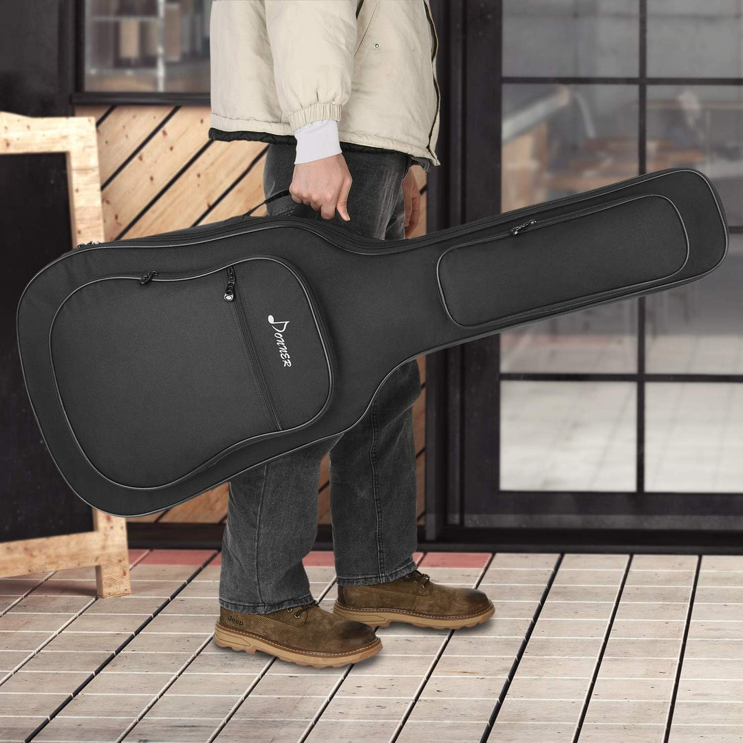 Donner Gitarrentasche Akustikgitarre Gigbag 10mm gepolstert wasserdicht Gitarre Rucksack Gitarrenhül