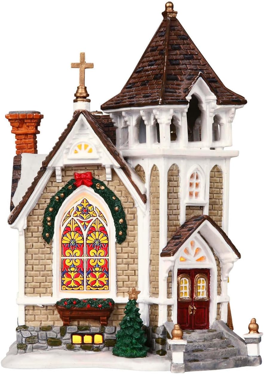 Lemax Christmas Village Little River Church Batteriebetriebene LED – 45069