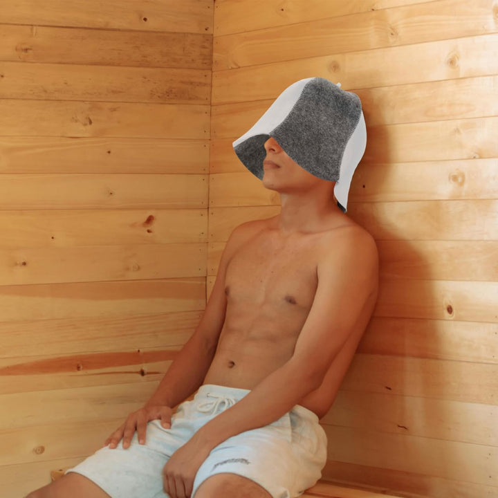 Felt Sauna Hut - Komfortable Sauna MüTze FüR Herren Und Damen Schutz FüR Kopf Und Augen Ideal FüR Da