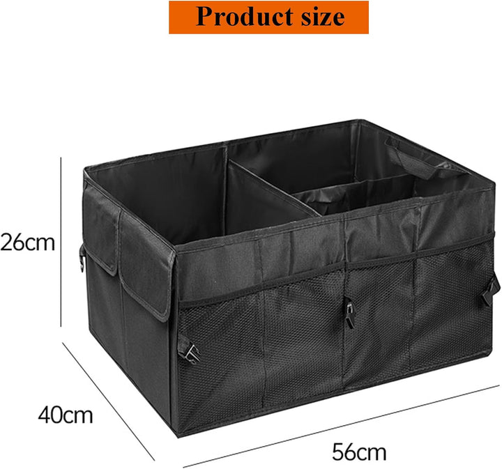 Kofferraum-Organizer 56L, Auto-Kofferraumtasche, Grosskapazitäts-Kofferraumtasche, Wasserdichte & Ab