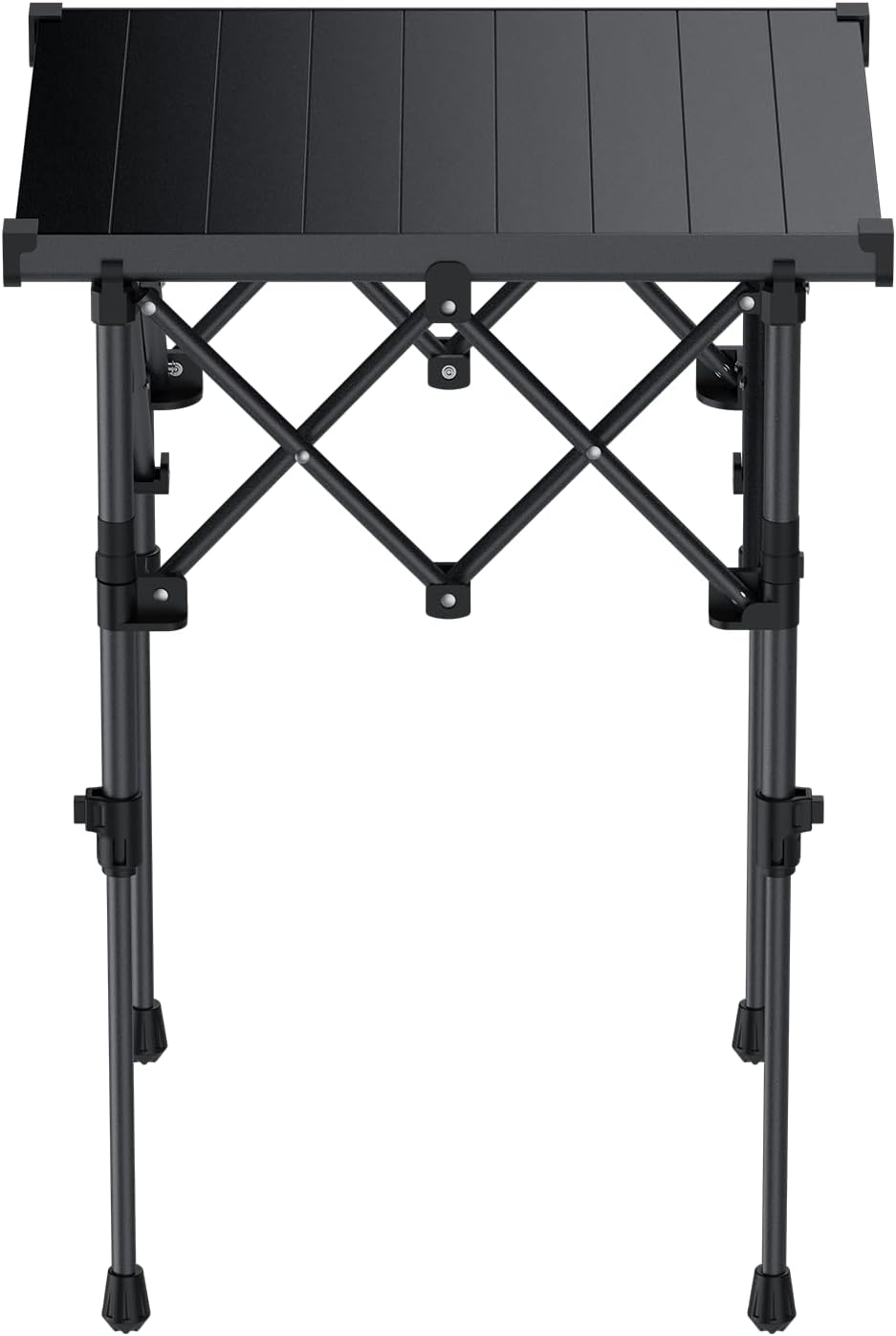 FUNYKICH Aluminium Klapptisch mit Tragetasche 50.5x41cm, X Form klappbarer Campingtisch mit 2 Höhenv