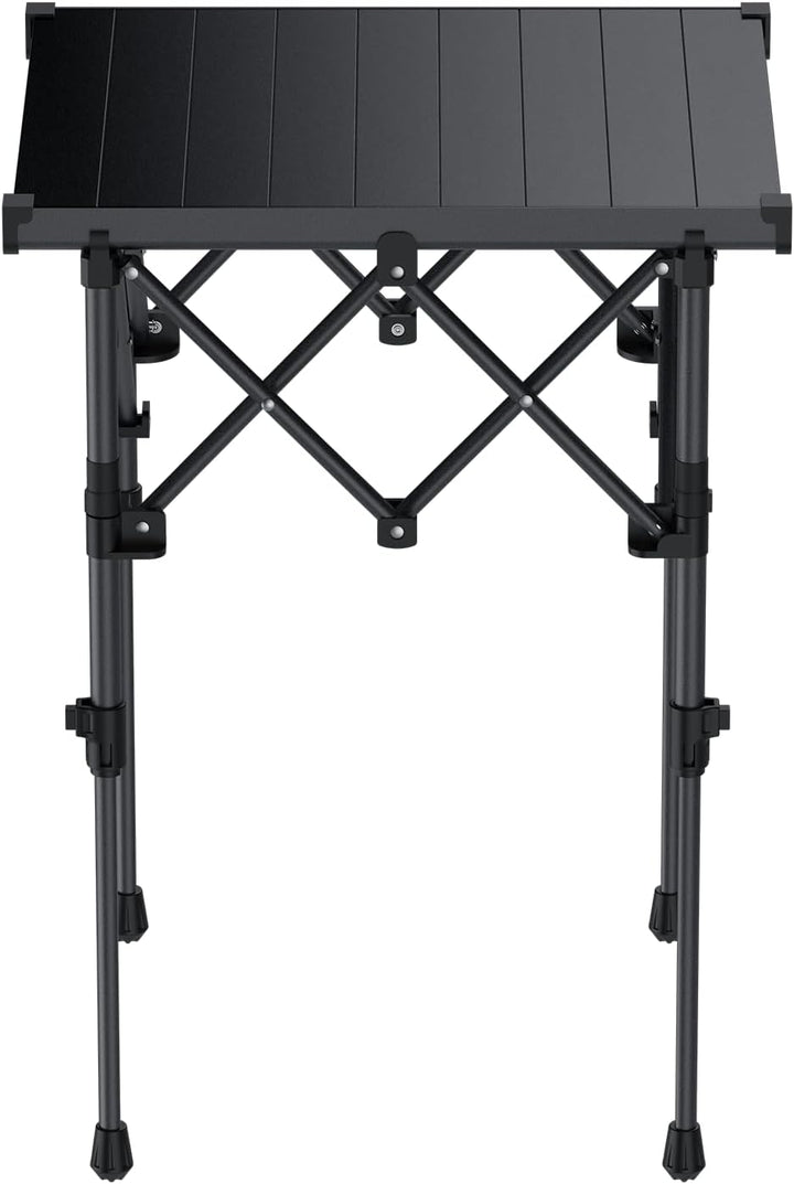 FUNYKICH Aluminium Klapptisch mit Tragetasche 50.5x41cm, X Form klappbarer Campingtisch mit 2 Höhenv