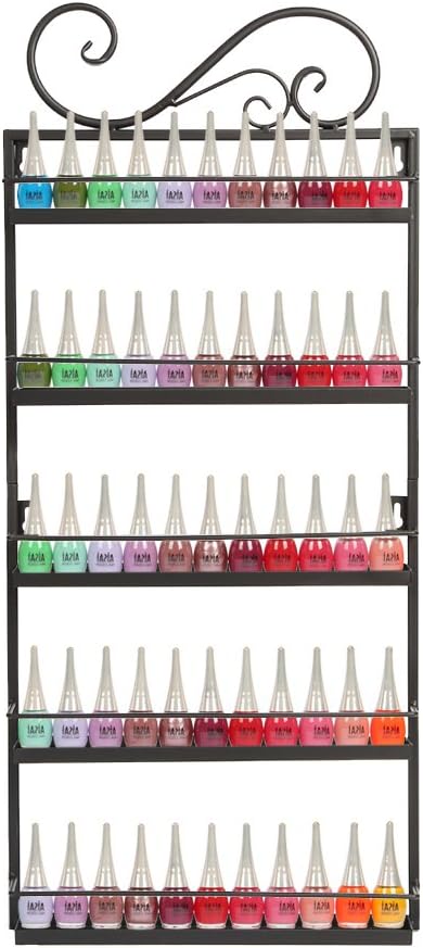 5-Tier Nagellack Regal Metall Kosmetik Aufbewahrung Nagellackregal Wandregal für Tonie Ätherisches Ö
