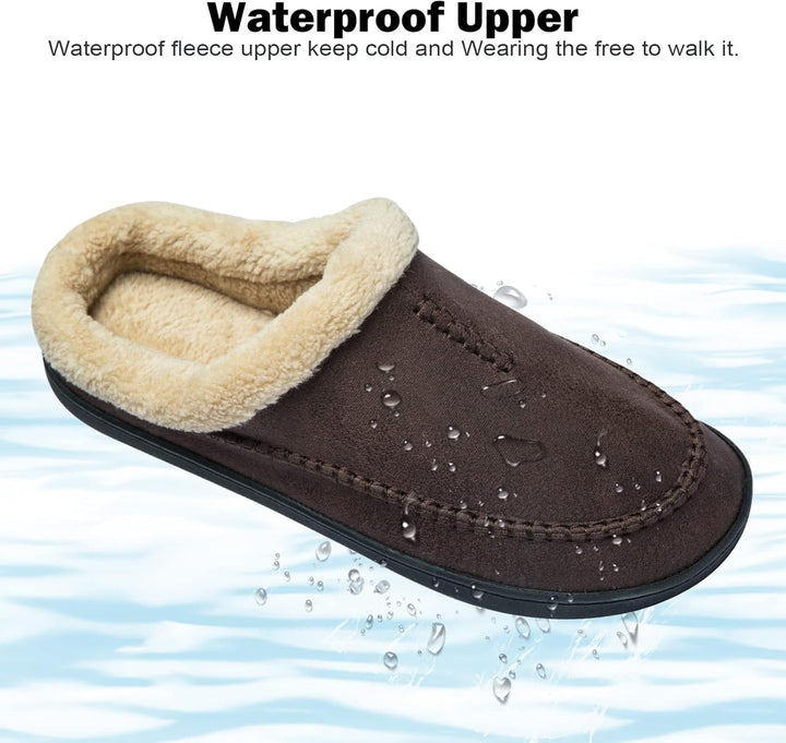 Miqieer Hausschuhe Herren Memory Foam Pantoffeln Warme Winter Plüsch Hüttenschuhe 43/44 EU 570 Kaffe