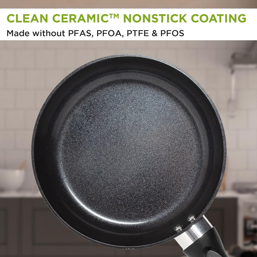 Ecolution Bratpfanne mit Griff, antihaftbeschichtet, Aluminium, 20,3 cm, Schwarz, 8" Fry Pan