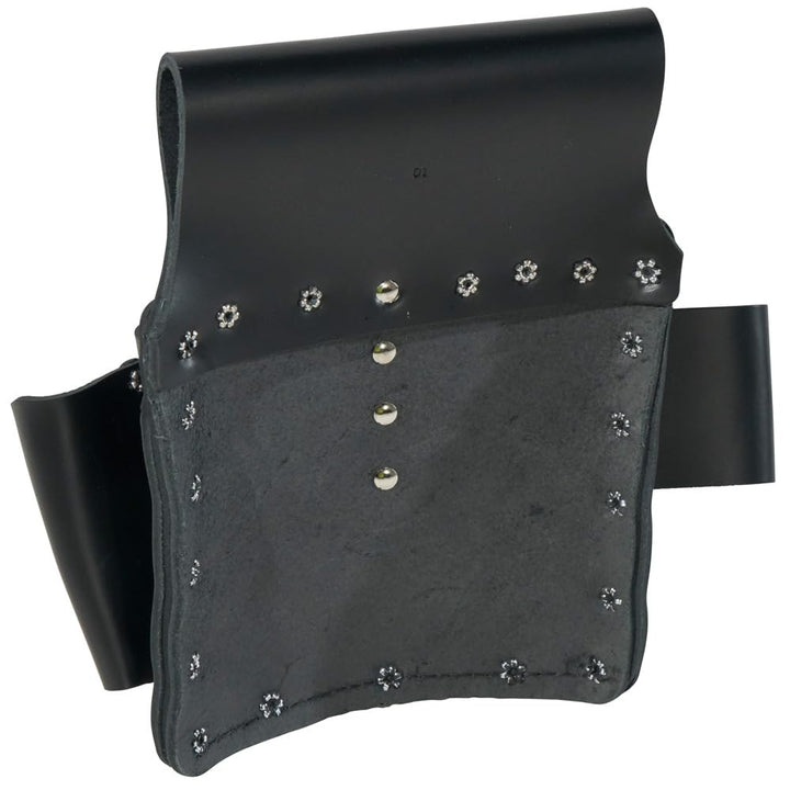 Pocket Tool Pouch, Leather, Tunnel Loop Belt Connection, Black