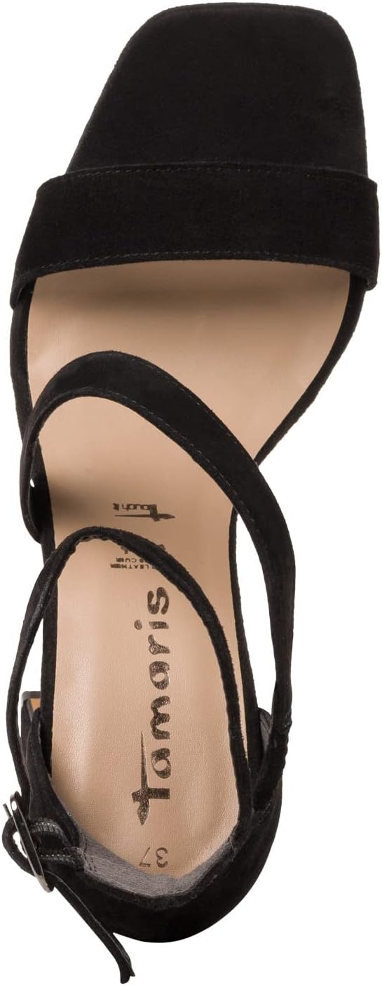 Tamaris Damen Sandaletten, Frauen Sandalen,TOUCHit-Fussbett 36 EU Schwarz, 36 EU Schwarz