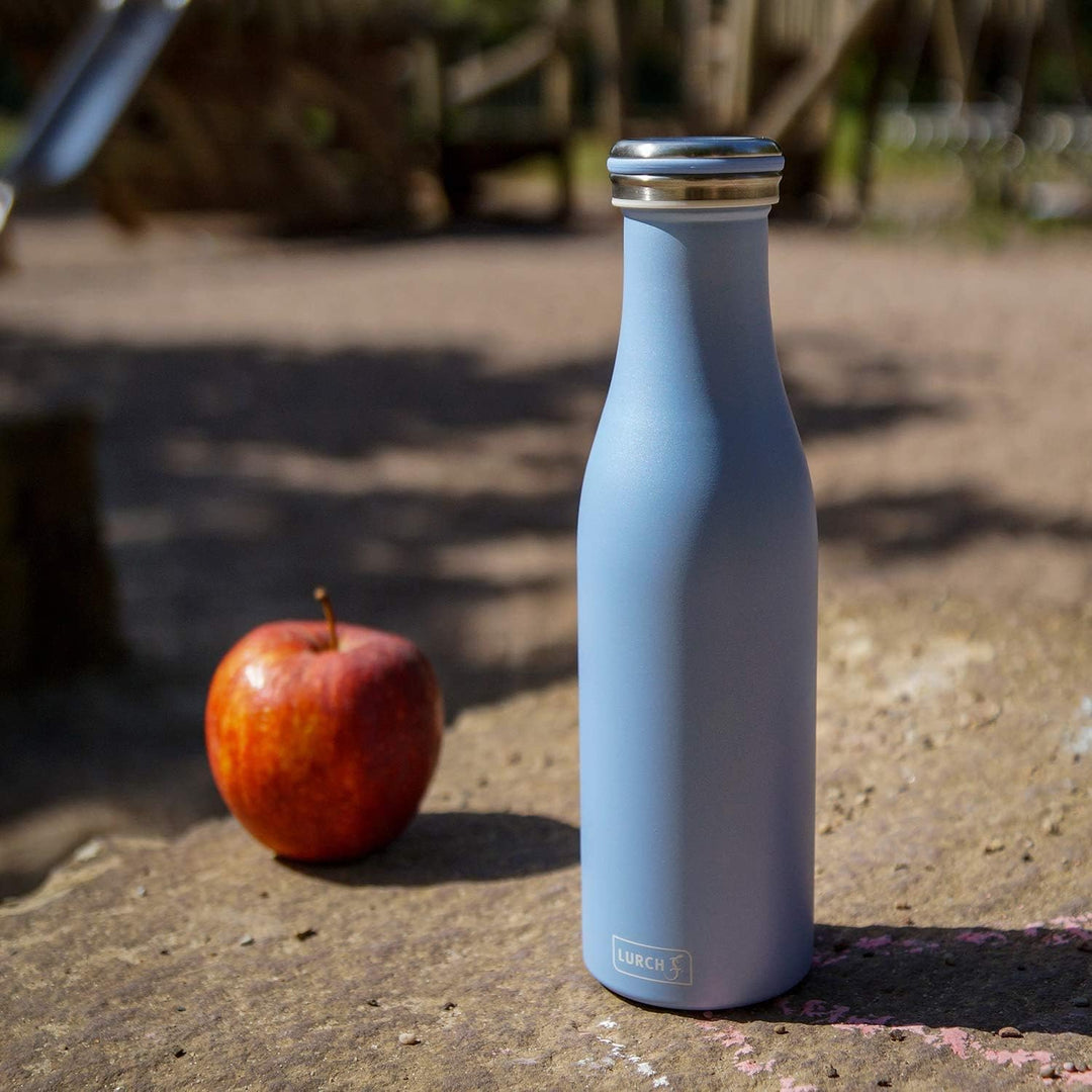 Lurch 240940 Isolierflasche/Thermoflasche für heisse und kalte Getränke aus doppelwandigem Edelstahl