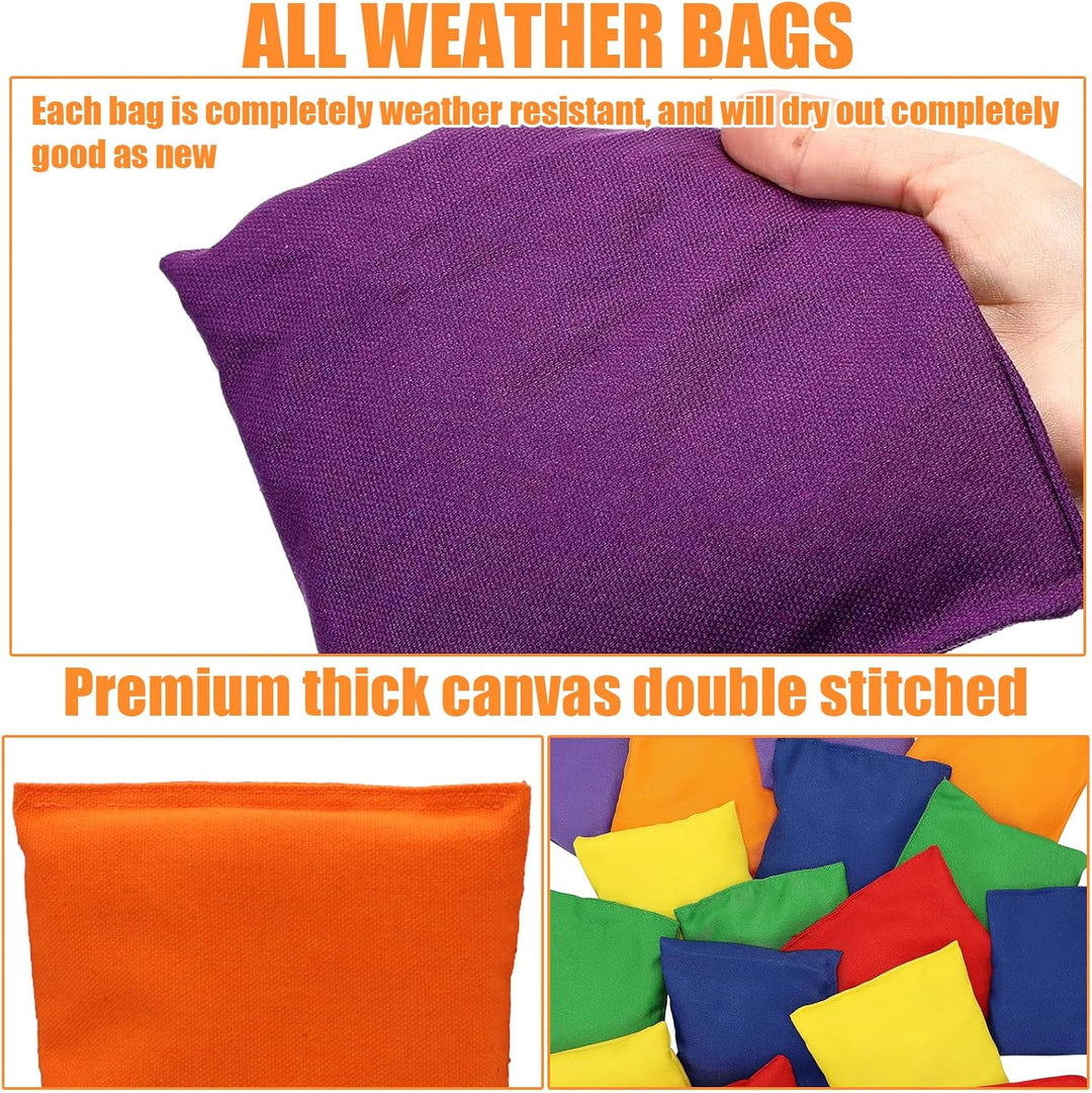 Oneroomone 10 Stück Cornhole Säckchen, Cornhole Spiel, Sackloch Spiel, Quadratische Wurfsäckchen Für