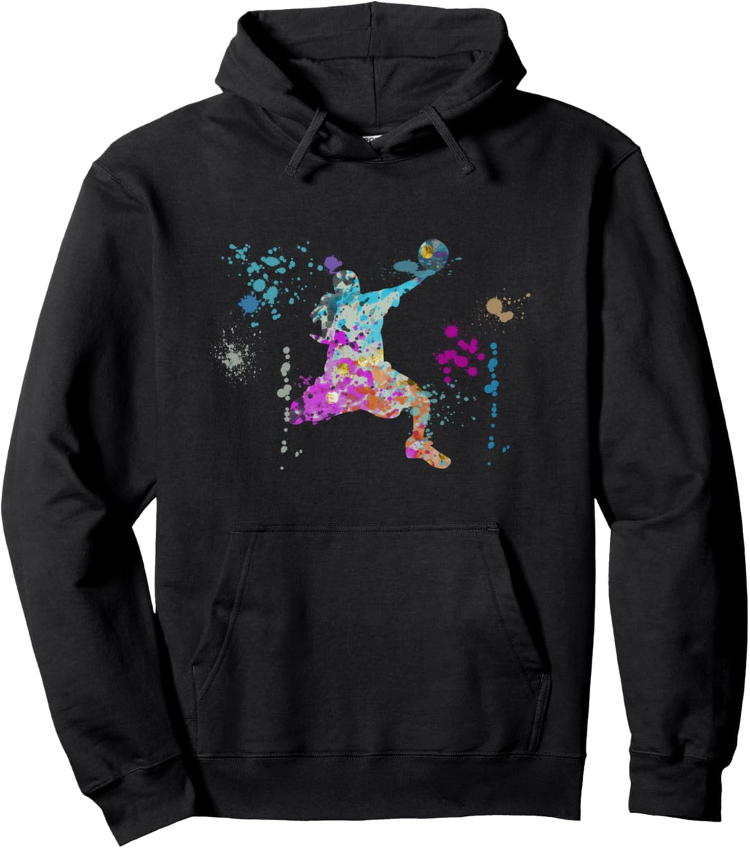 Basketball bunte Aquarell-Silhouette Basketbälle Pullover Hoodie