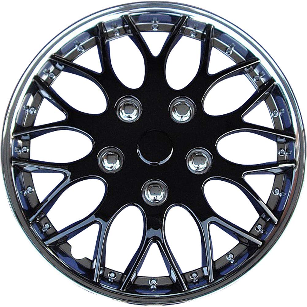 AUTO-STYLE Satz Radzierblenden Missouri 15-Zoll Chrom/Schwarz 15-inch Chrom/Schwarz, 15-inch Chrom/S