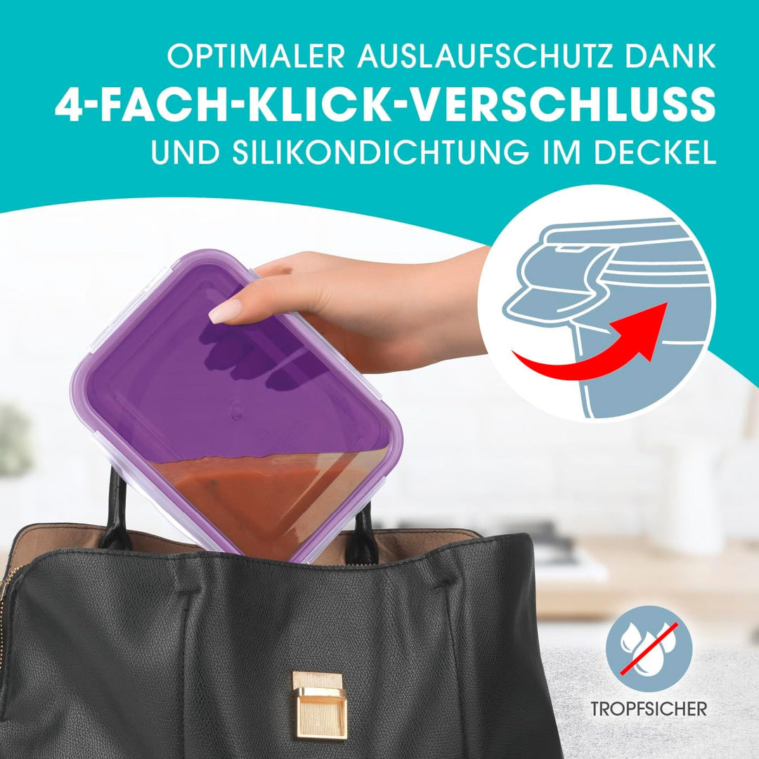 GOURMETmaxx Frischhaltedosen klick-it 72er Set | Spülmaschinen- Mikrowellen- Gefrierschrankgeeignet