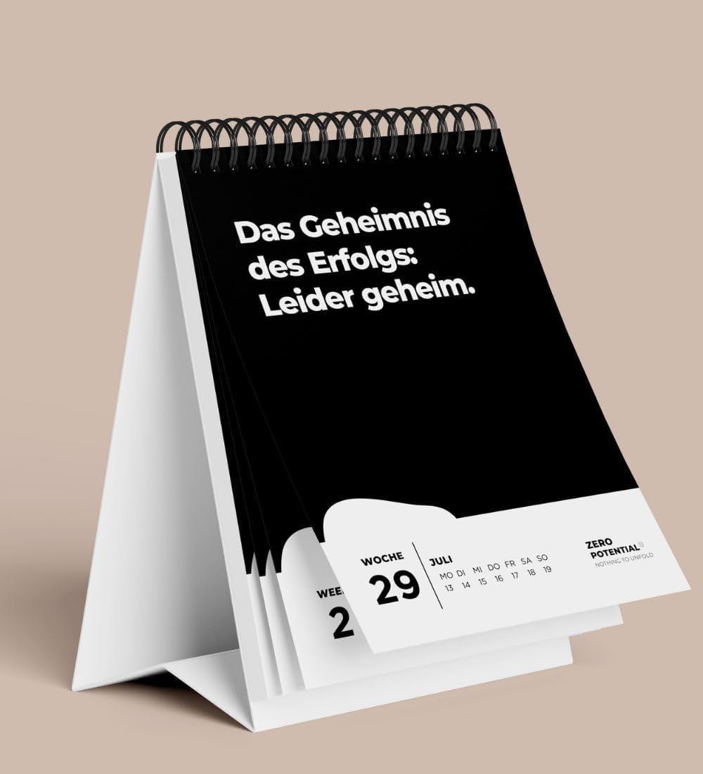 Demotivierender Tischkalender 2026 | 52 Wochen mit 52 unmotivierendenden Sprüchen Träume nicht dein