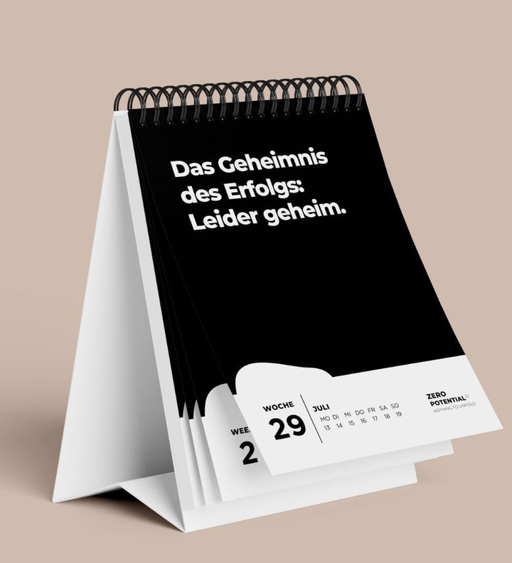 Demotivierender Tischkalender 2026 | 52 Wochen mit 52 unmotivierendenden Sprüchen Träume nicht dein