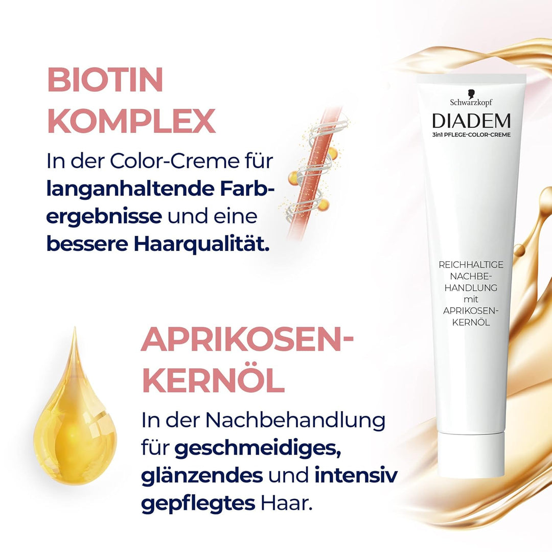 Schwarzkopf Diadem 3 in 1 Pflege-Color-Creme 794 Ultra Hellblond Stufe 3 (3 x 170 ml), permanente Ha