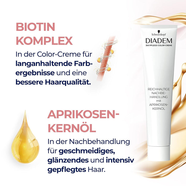 Schwarzkopf Diadem 3 in 1 Pflege-Color-Creme 794 Ultra Hellblond Stufe 3 (3 x 170 ml), permanente Ha