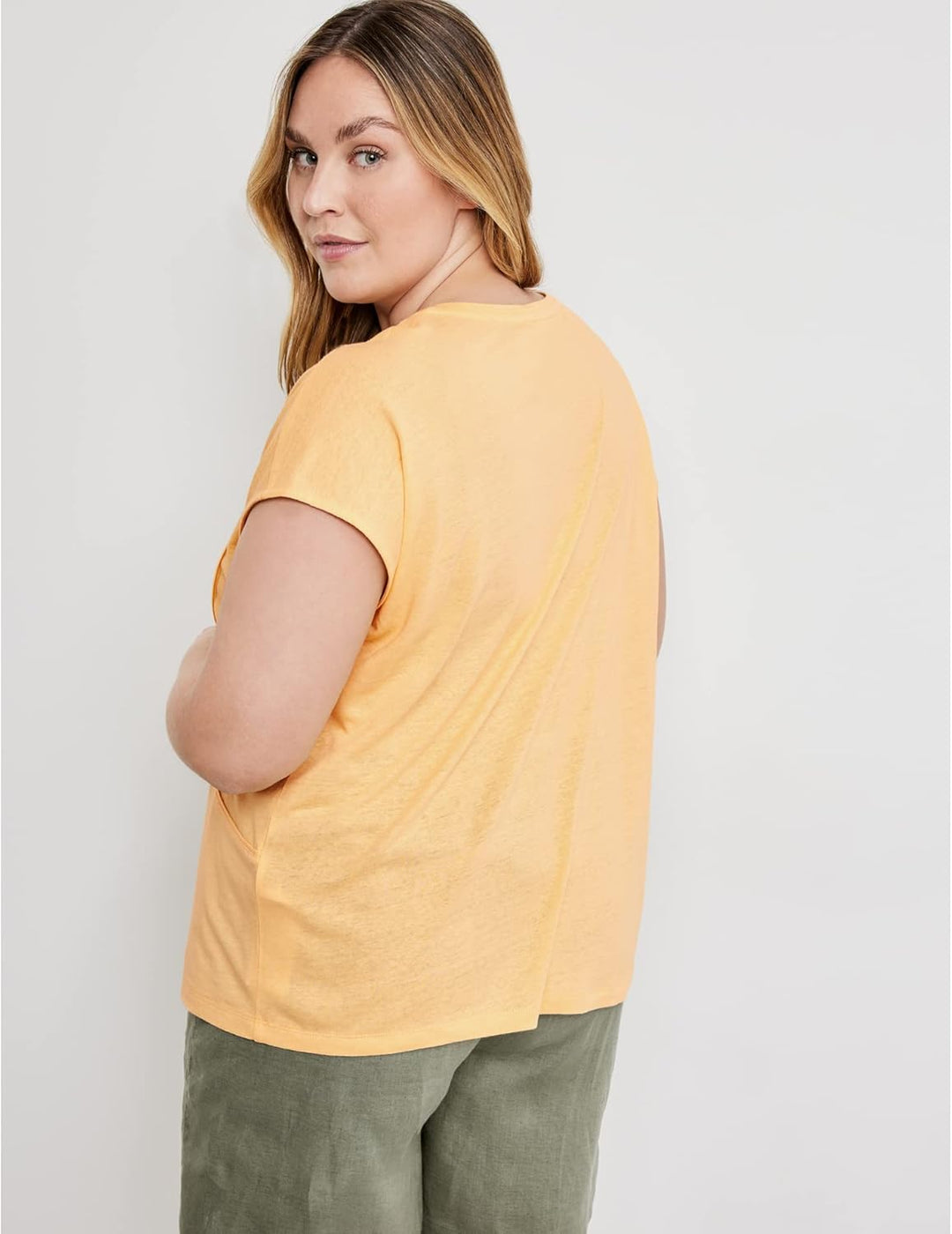 Samoon Damen 871055-26221 T Shirt, Honeymelon, 44 EU