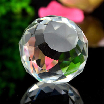 Kristallglaskugel Glaskugel Clear Cut Crystal, 60 / 80mm Durchscheinend Facettierten Blick Ball, Cry