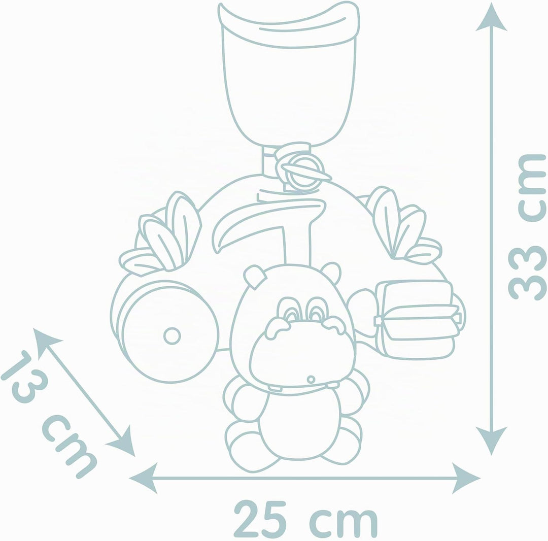 Little Smoby - Hippo Badewannenspielzeug ab 1 Jahr - Wasserspielzeug mit Spritzfunktion, Bechern und