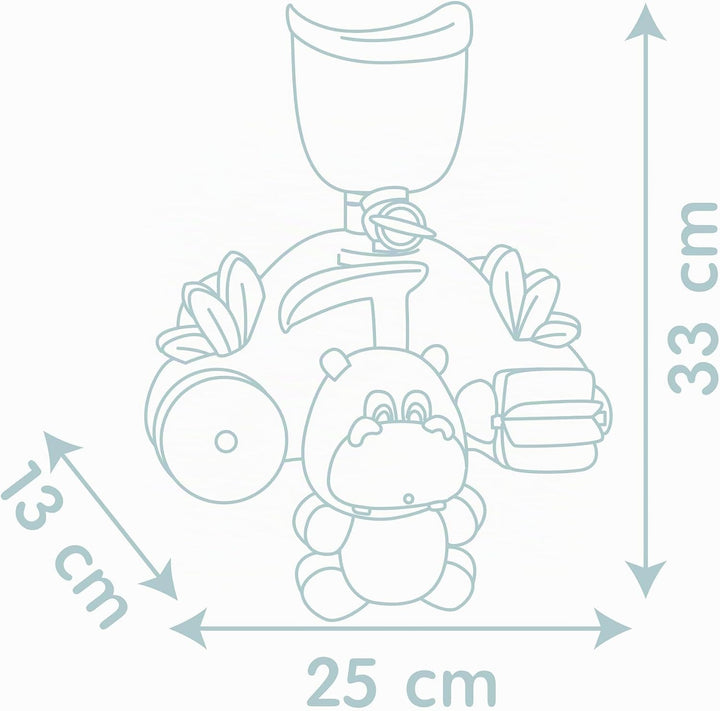 Little Smoby - Hippo Badewannenspielzeug ab 1 Jahr - Wasserspielzeug mit Spritzfunktion, Bechern und