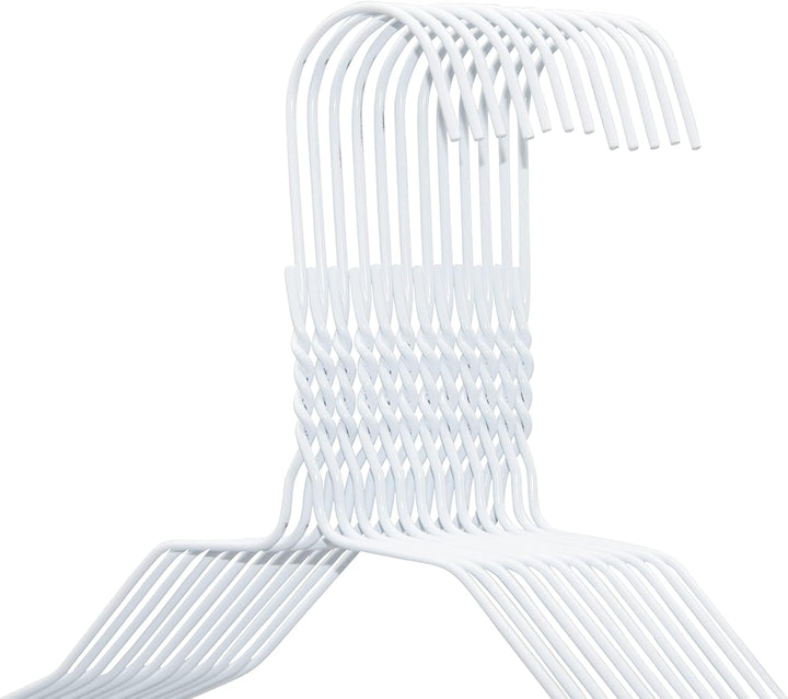 Kleiderbügel Metall 100 Stück Weiss Set Drahtbügel Metallkleiderbügel Drahtkleiderbügel Hosenbügel P