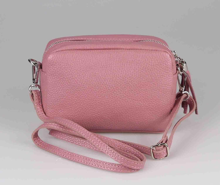 ITALYSHOP24COM OBC Made in Italy DAMEN LEDER TASCHE Umhängetasche Schultertasche Beuteltasche Cross-