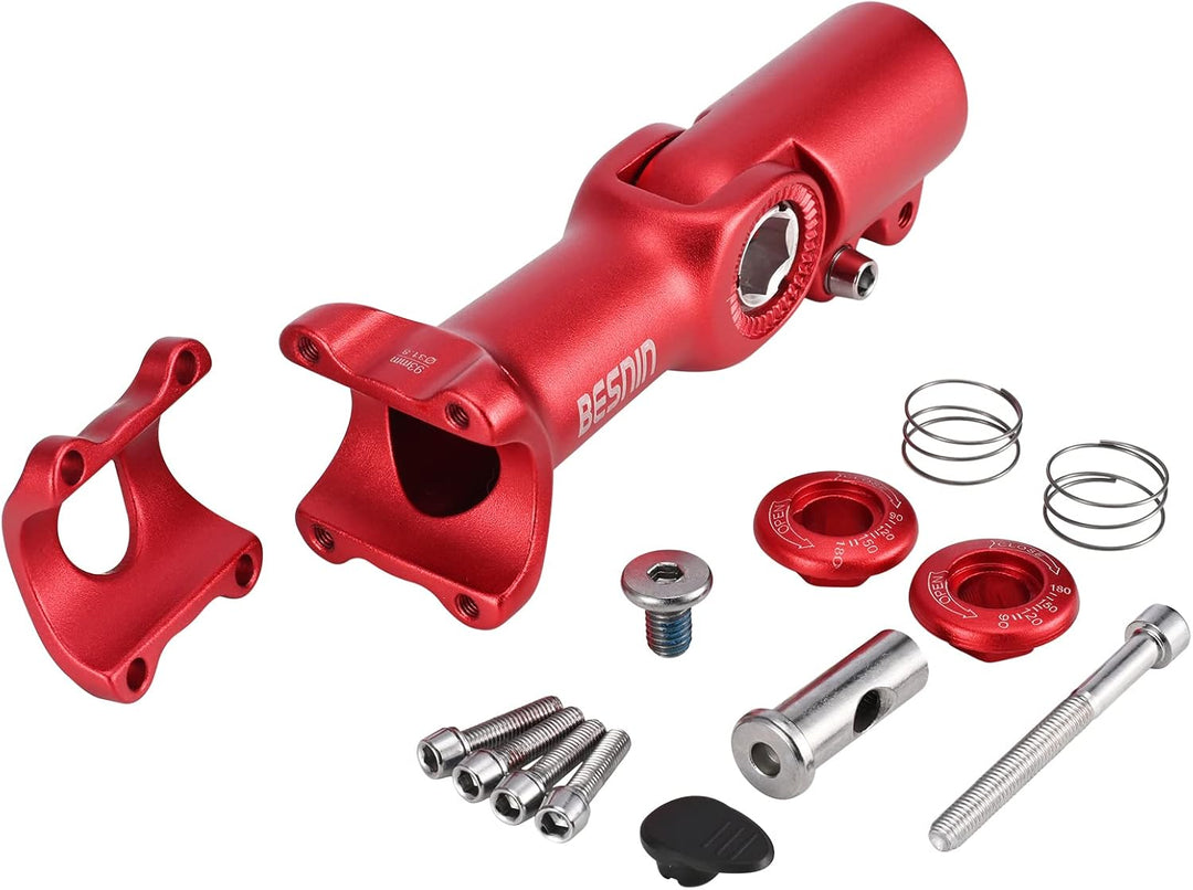 BESNIN Fahrrad Vorbau,Radfahren MTB Vorbau 0-90° 31.8MM OR 25.4MM 60/93/100mm Mountainbike Lenker Vo