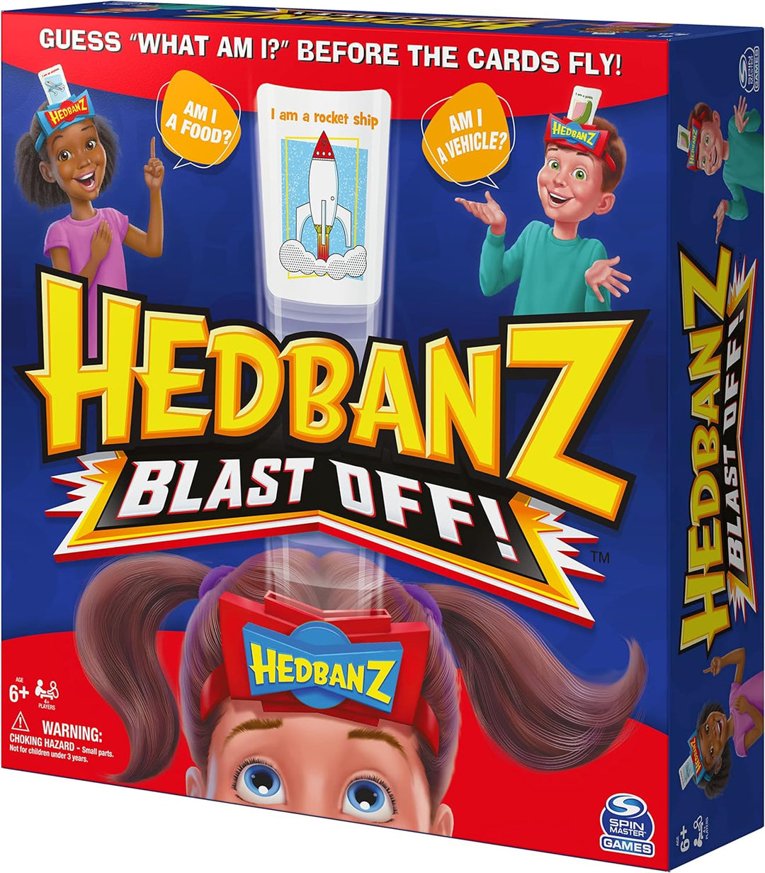 Spin Master Games 6061503 Game for and Kids Aged Over 6 Hedbanz Blastoff Spiel für Familien und Kind