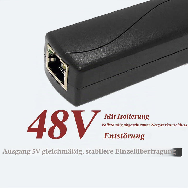 PoE Splitter Gigabit 36W 12V/3A, PoE zu Type-C 12V/3A Ausgang, Gigabit Ethernet gemäss IEEE802.3bt,