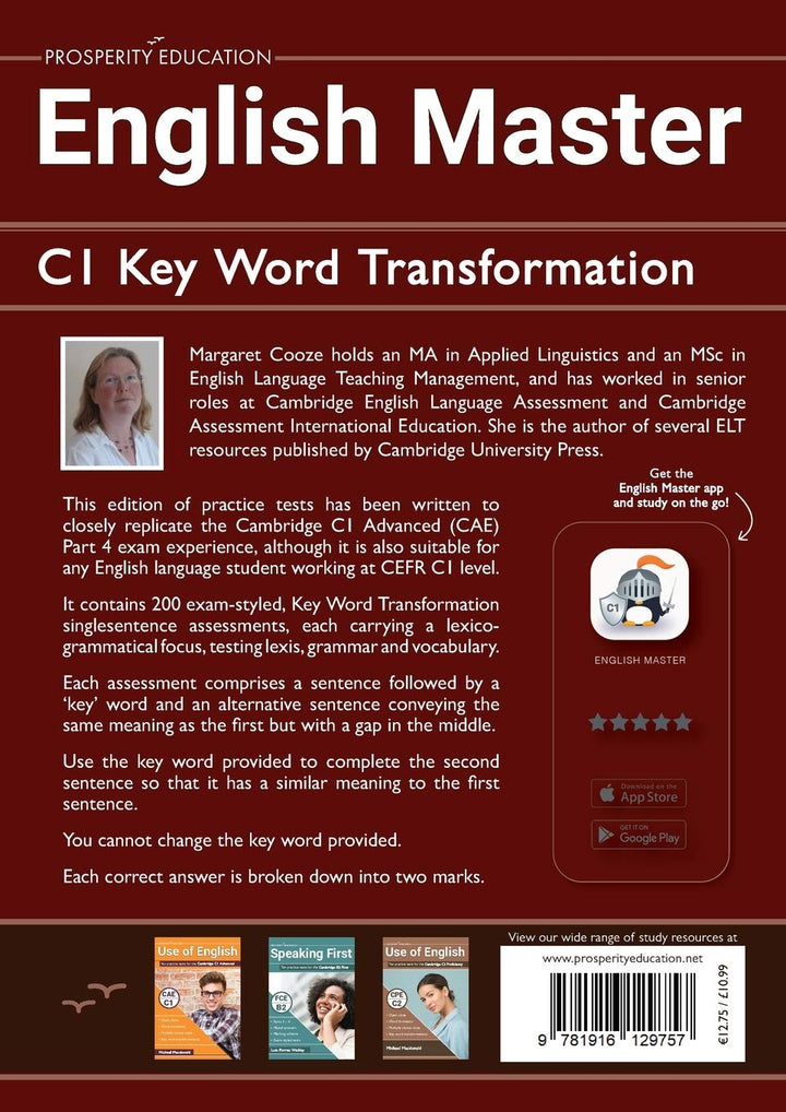English Master C1 Key Word Transformation: 20 practice tests for the Cambridge C1 Advanced: 200 test