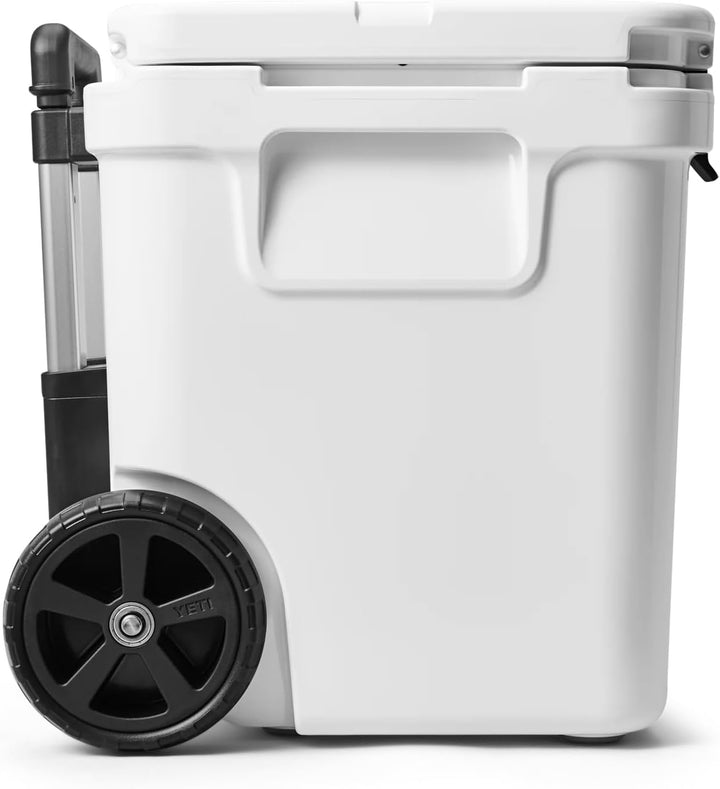 YETI Roadie 60 Rollkühler mit einziehbarem Periskopgriff Weiss, Weiss