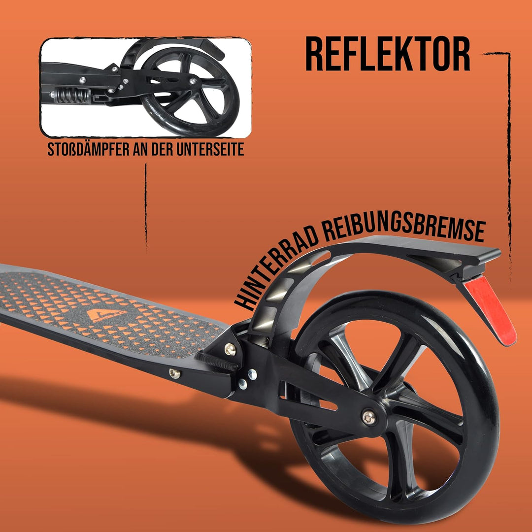 Apollo 200mm Wheel City Scooter - Spectre Pro | Luxus Cityroller mit Doppel Federung, | City-Roller